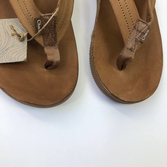 Chaco Classic Leather Flip Flop Thong Men's Size 7 Podiatrist Approved Tan - Picture 8 of 12